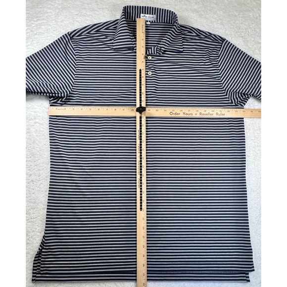 Peter Millar Summer Comfort Polo Shirt Mens Large Stripe Embroidered Golf  L - Picture 4 of 13